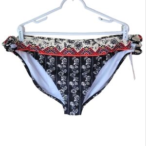 NWT Swimsuits For All Size 24 Floral Print Strappy Bikini Bottom